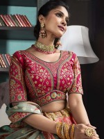 Multicolor Banarasi Silk Bridal Lehenga Choli